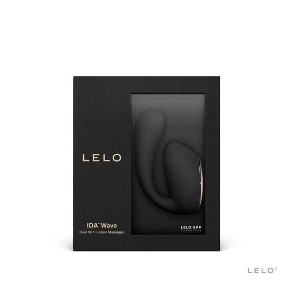 Смарт-вібратор LELO Ida Wave Black, вагінально-кліторальний, технологія WaveMotion, 2 мотори SO8076 SafeYourLove