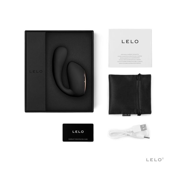 Смарт-вібратор LELO Ida Wave Black, вагінально-кліторальний, технологія WaveMotion, 2 мотори SO8076 SafeYourLove