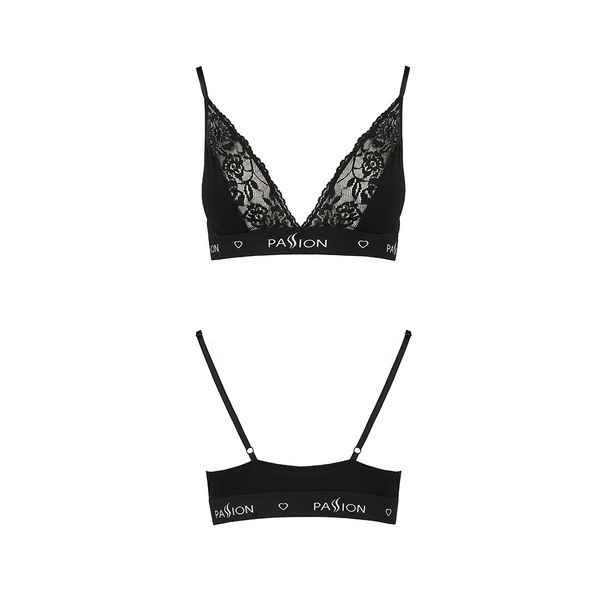 Еластичний топ з мереживом Passion TOP black SO4178 SafeYourLove