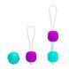Вагинальные шарики Pretty Love Kegel Ball набор 3 вида, фиолетово-бирюзовый 14265 фото 3