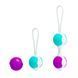 Вагинальные шарики Pretty Love Kegel Ball набор 3 вида, фиолетово-бирюзовый 14265 фото 2