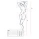 Erotic pantyhose-bodystocking Passion S020, imitation of openwork stockings with a high belt, Black, S-L