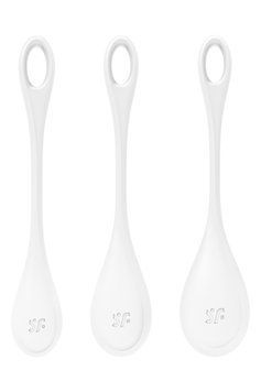 T360187 Satisfyer Yoni Power 1 Biały zestaw kulek dopochwowych, White