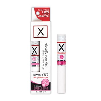 Стимулювальний бальзам для губ унісекс Sensuva - X on the Lips Bubble Gum з феромонами, жуйка SO4462 SafeYourLove