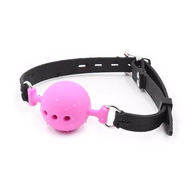Кляп DS Fetish Mouth silicone gag L black/pink 221301096 фото