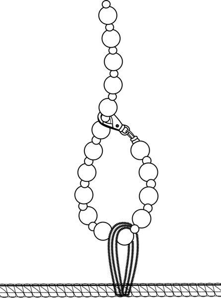 Kombinezon Noir Handmade F298 Libido Deep-V z kołnierzykiem i perłowym łańcuszkiem, rozmiar S