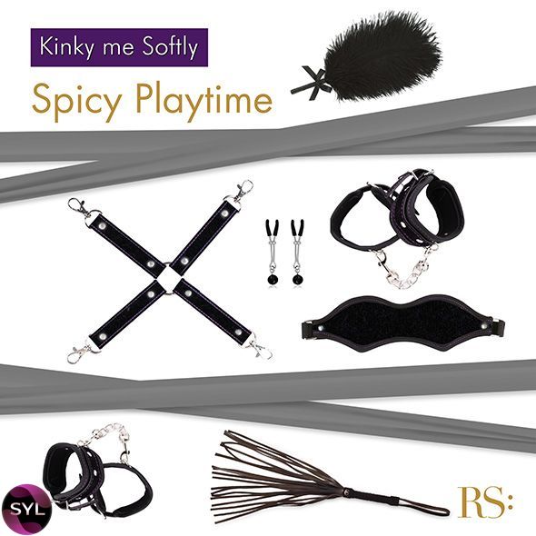 Подарочный набор для BDSM RIANNE S - Kinky Me Softly Black: 8 предметов для удовольствия SO3864 фото