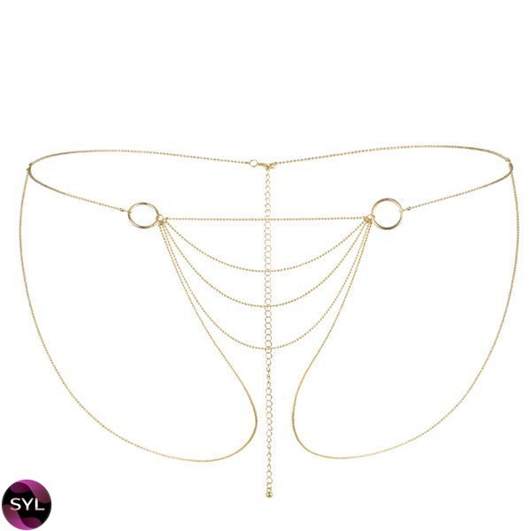 Цепочка-трусики Bijoux Indiscrets Magnifique Bikini Chain – Gold, украшение для тела SO2662 фото