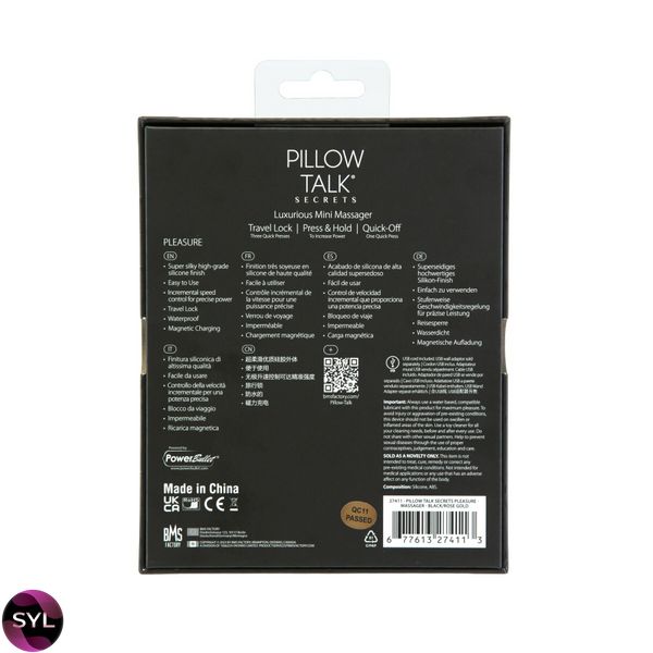 Вибромассажер Pillow Talk Secrets - Pleasure - Clitoral Vibrator Wand - Black SO8244 фото