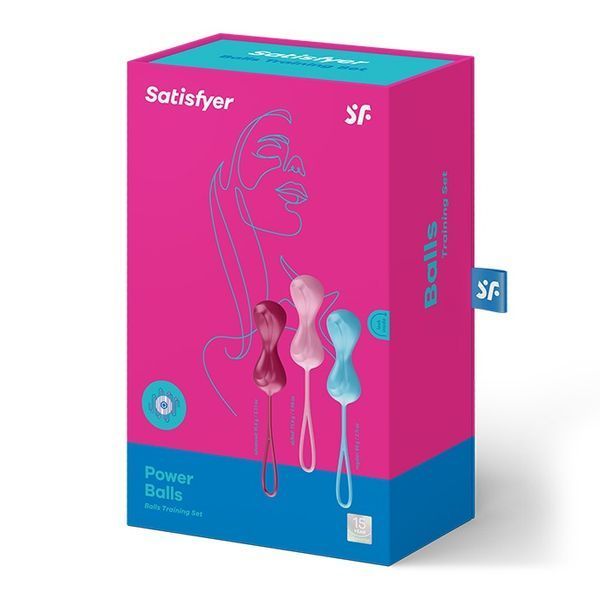 Набор вагинальных шариков Satisfyer Balls C02 double, medium T360067 фото