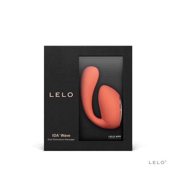 Смарт-вибратор LELO Ida Wave Coral Red, вагинально-клиторальный, технология WaveMotion, 2 мотора SO8077 фото