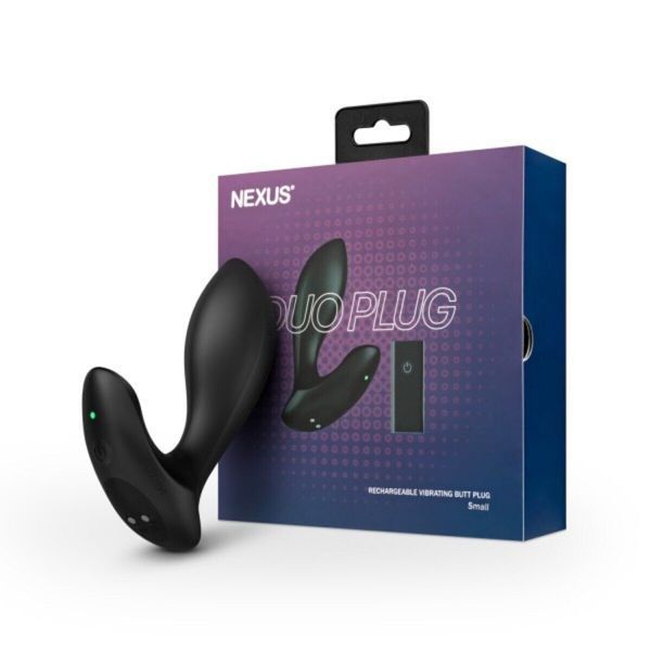 Korek analny Nexus DUO z pilotem, dla początkujących, mały, Black