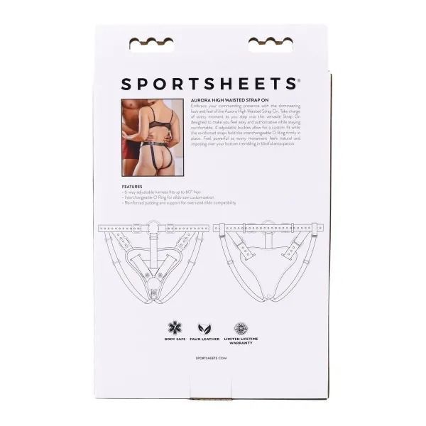 Трусики для страпонів Sportsheets Aurora High Waisted чорні SP10059 SafeYourLove