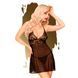 Penthouse Lace Bodice and Thong Mini Dress - Bedtime Story, color Black, size L/XL