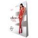 Bodystocking z imitacją pończoch i ażurową wstawką Passion BS072, kolor Red