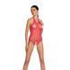 Bodystocking in large mesh Passion BS087, open back, halter, with access, color Red