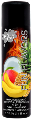 Разогревающий лубрикант Wet Fun Flavors Tropical Fruit Explosion (мультифрукт) 89 мл WT43061 фото