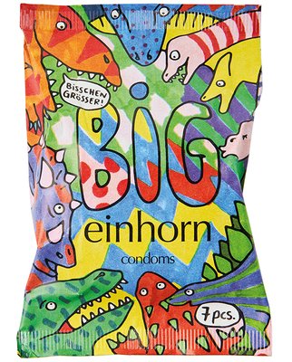 Упаковка 7шт веганських презервативів великого розміру Big Einhorn UCIU000841 SafeYourLove
