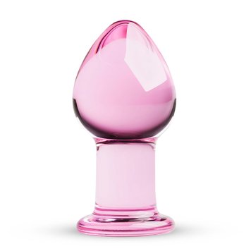 Рожева анальна пробка зі скла Gildo Pink Glass Buttplug SO4421 SafeYourLove