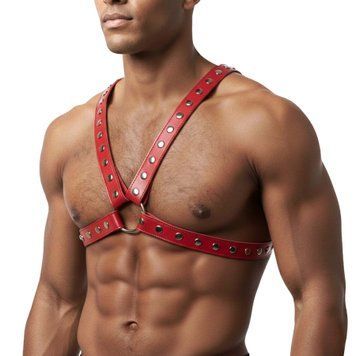 Men's briefcase Art of Sex - Spartacus, eco-leather, color red, size XS-M