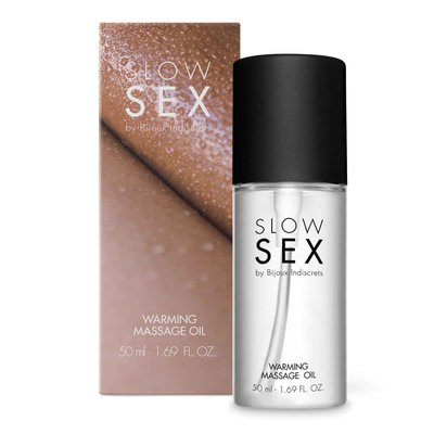 Розігріваюча їстівна масажна олія Slow Sex by Bijoux Indiscrets WARMING MASSAGE OIL SO5906 SafeYourLove