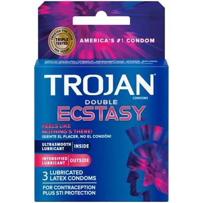 Упаковка 3шт Trojan Double Ecstasy UCIU000285 фото
