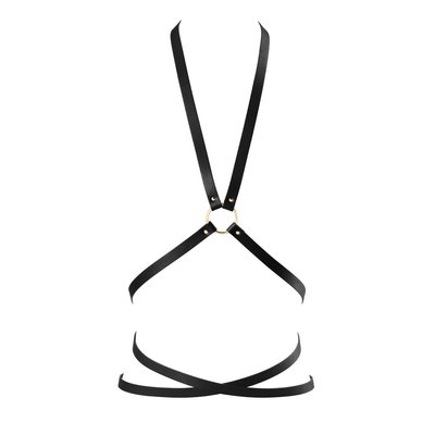 Портупея из экокожи Bijoux Indiscrets Ma – Multi-Way Body Harness Black SO5914 фото