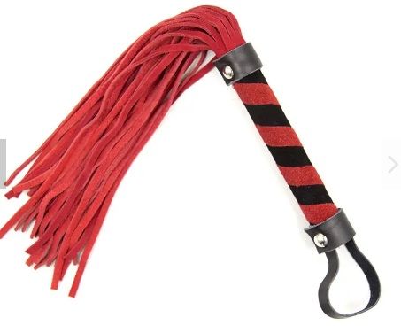 Флоггер DS Fetish Leather flogger M red 292001043 фото