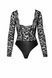 Боди Noir Handmade F296 Psyche bodysuit of lace and wetlook - XL SX0216 фото 6