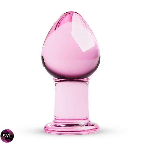 Рожева анальна пробка зі скла Gildo Pink Glass Buttplug SO4421 SafeYourLove