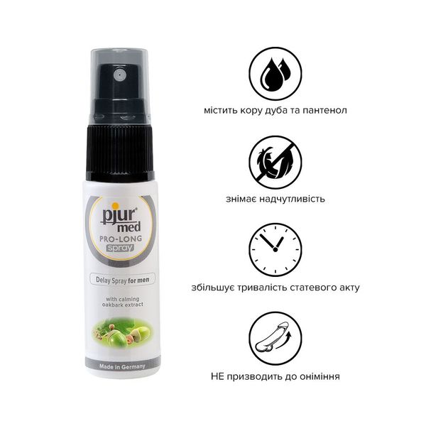 Spray przedłużający pjur MED Prolong Spray 20 ml z ekstraktem z kory dębu i pantenolem