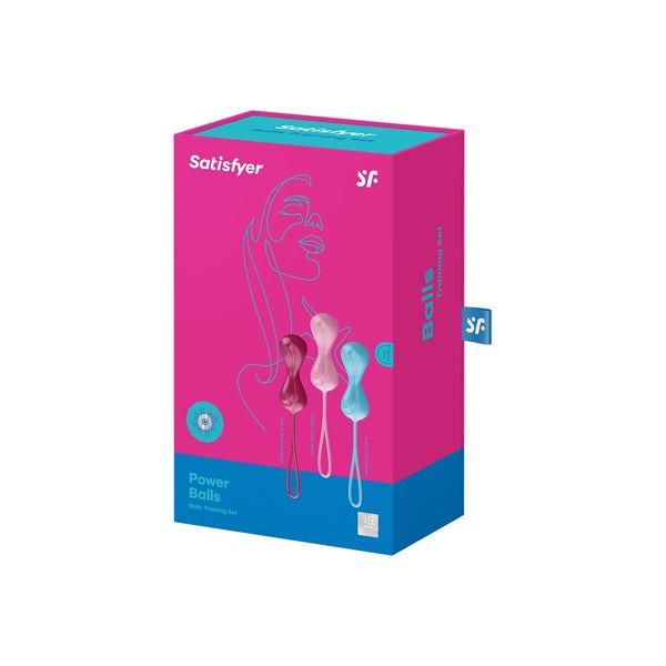 Вагинальные шарики Satisfyer Power Balls (3 пары), диаметр 3,4см, вес 60-76-92гр, с шариком внутри SO2300 SafeYourLove