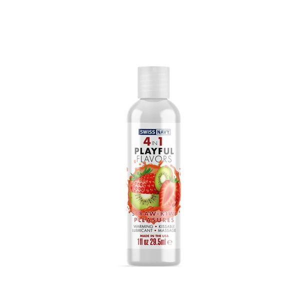 Lubrykant na bazie wody Swiss Navy 4 w 1 Straw-Kiwi Pleasures 29,5 ml