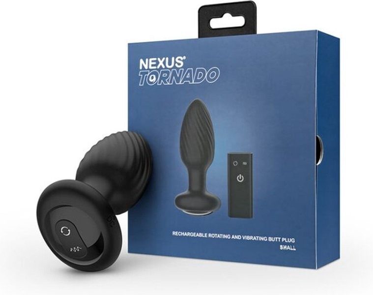 Nexus TORNADO Zdalnie sterowany obrotowy korek analny, Black