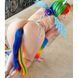 Конічна анальна пробка з хвостом NS Novelties UNICORN TAILS RAINBOW T280413 фото 3 Safeyourlove
