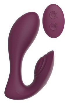 Dual stimulation vibrator with remote control Dream Toys Essentials Ultra Dual Vibe, purple
