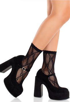 Leg Avenue Bow Net Anklelets