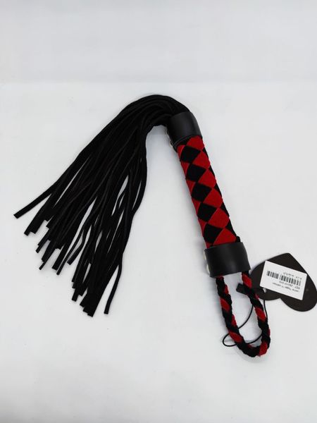 Флоггер DS Fetish Leather flogger M red/black 292401045 фото