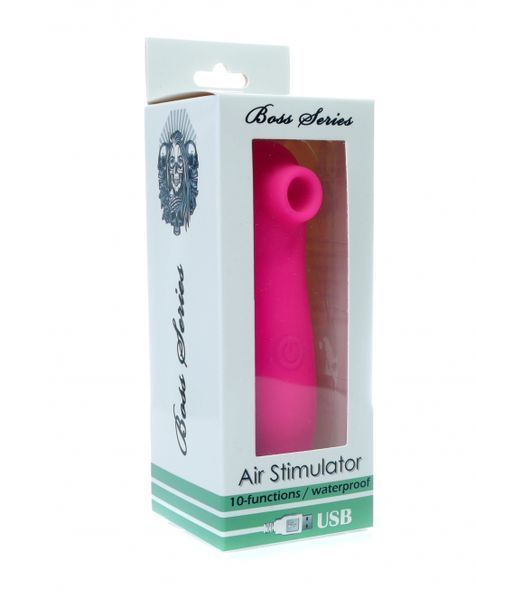 Raspberry vacuum clitoral stimulator BOSS SERIES, crimson