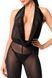 Jumpsuit Noir Handmade F350 Shiny tulle overall, size L