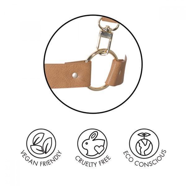 Пара браслетов на запястье и палец Bijoux Indiscrets MAZE Hand Bracelet Harness Brown, экокожа BJ0241 фото