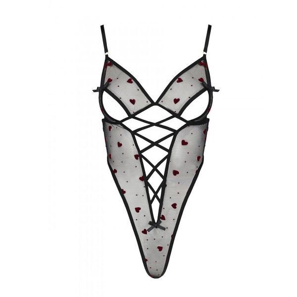 Еротичний боді з малюнком LOVELIA BODY - Passion, колір Black, розмір 2XL/3XL SO4755 SafeYourLove