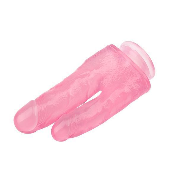 Podw&oacute;jny dildo Chisa Hi-Rubber 7.9 z przyssawką, r&oacute;żowy