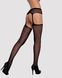 Сетчатые чулки-стокинги с цветочным рисунком Obsessive Garter stockings S207, имитаци SO7267 фото 2