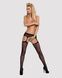 Сетчатые чулки-стокинги с цветочным рисунком Obsessive Garter stockings S207, имитаци SO7267 фото 3