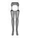 Сетчатые чулки-стокинги с цветочным рисунком Obsessive Garter stockings S207, имитаци SO7267 фото 5