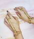 Пара браслетов на запястье и палец Bijoux Indiscrets MAZE Hand Bracelet Harness Brown, экокожа BJ0241 фото 2