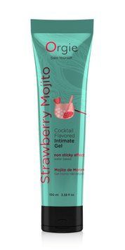 Orgie Cocktail Flavored Water-Based Edible Lubricant STRAWBERRY MOJITO, 100 ml