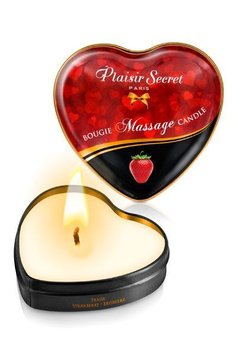 Масажна свічка серце Plaisirs Secrets Strawberry (35 мл) SO1867 SafeYourLove