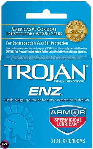 Упаковка презервативов 3шт Trojan ENZ Armor Spermicidal UCIU000511 фото